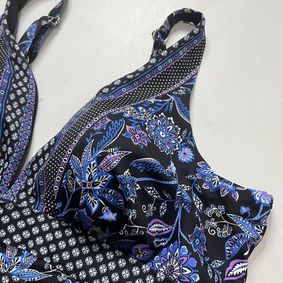 Swimsuits For All Womens Plus Size 26 Purple Blue One Piece Swimsuit Bathing - Picture 8 of 9